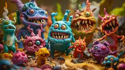 Mischievous Imps Craft Colorful Playdough Creatures into Miniature Fantasy Pets