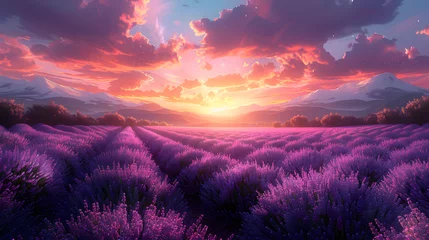 Fototapeten Lavender Field Serenity © Nine
