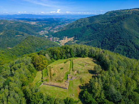 Dacian Fortress Blidaru in Orastie mountains in Romania