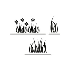 Fototapeta na wymiar Floral silhouettes set. Grass linear illustrations. Nature simple elements. Vector illustration. EPS 10.