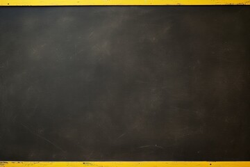 Yellow blackboard or chalkboard background with texture of chalk school education board concept, dark wall backdrop or learning concept with copy space blank for design photo text or product 