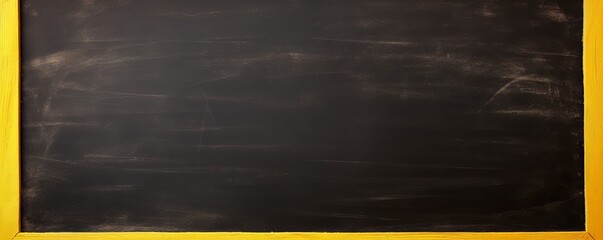 Yellow blackboard or chalkboard background with texture of chalk school education board concept, dark wall backdrop or learning concept with copy space blank for design photo text or product 
