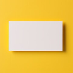 Yellow blank business card template empty mock-up at yellow textured background with copy space for text photo or product