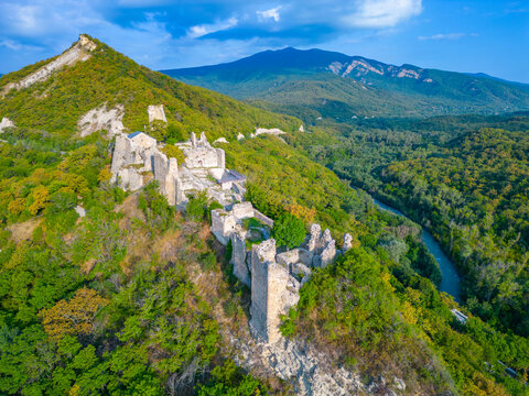 View of the Ujarma fortress in Georgia
