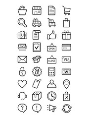 shopping icons