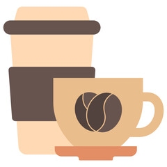 Coffee Cup multi color icon, relate to gastronomy theme. use for UI or UX kit, web and app development.