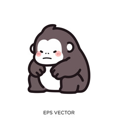 Fototapeta premium gorilla, gorilla clipart, clipart