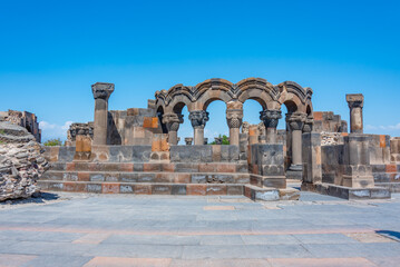 Fototapeta premium Ruins of the Zvartnots cathedral in Armenia