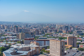 Panorama view of Yerevan in Armenia