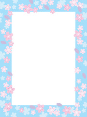 Cherry blossom border illustration