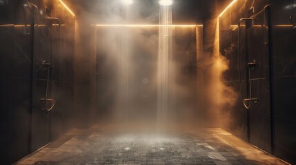 Steam showers envelop you in a warm mist  AI generated illustration