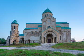 Sunrise view of Bagrati Cathedral in Kutaisi, Georgia