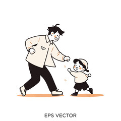 father and son, father and son clipart, family
