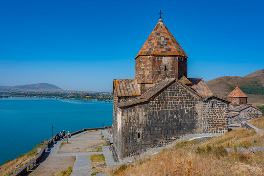 Sunny day at Sevanavank church in Armenia