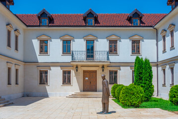 Sunny day on a street in Andricgrad, Visegrad, Bosnia and Herzegovina