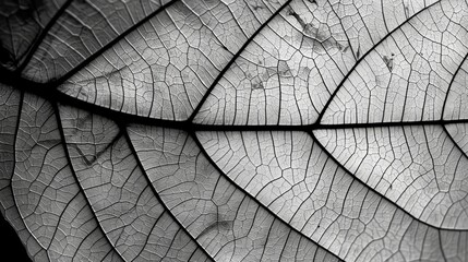 The delicate veins of a tree leaf  AI generated illustration - obrazy, fototapety, plakaty