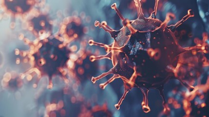 A news report about a new virus that has been discovered. The virus is a threat to public health, and scientists are working to find a way to stop it. - obrazy, fototapety, plakaty