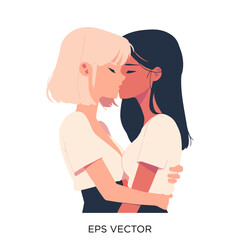 lesbian kissing, lesbian kissing clipart
