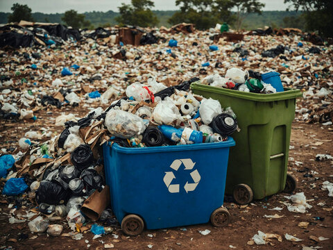 A Urg&ecirc;ncia da Reciclagem: Um Cesto Solit&aacute;rio em um Mar de Polui&ccedil;&atilde;o