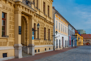 Fototapeta premium Holy Trinity square in the old town of Osijek, Croatia