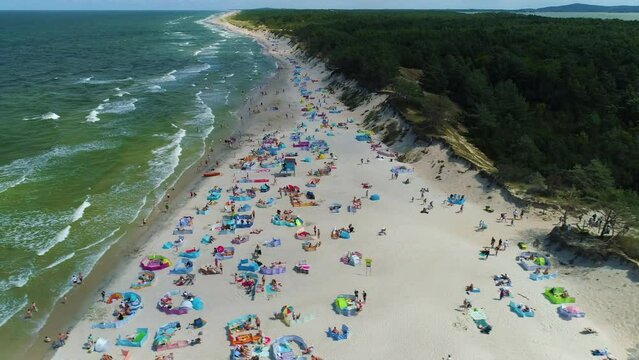 Beach Baltic Sea Rowy Plaza Morze Baltyckie Aerial View Poland