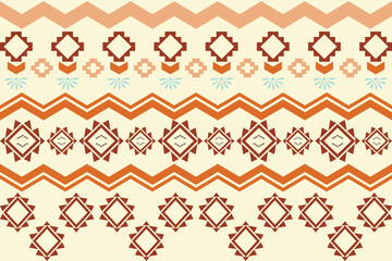 Boho fabric seamless pattern geometric tribal ethnic traditional background bohemian and native American Design Elements.Vector illustration embroidery.