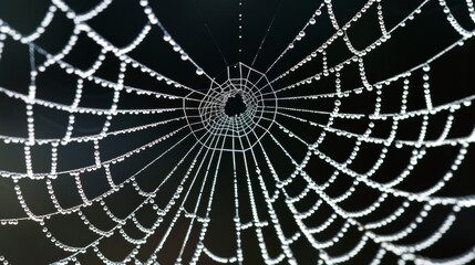 Obraz premium The intricate design of a spiders web AI generated illustration