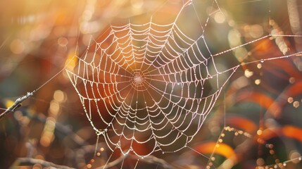 The intricate design of a spiders web AI generated illustration