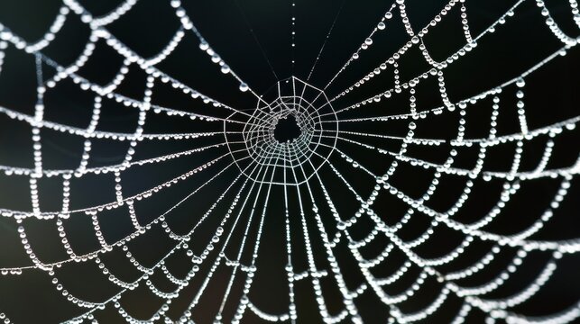 The intricate design of a spiders web  AI generated illustration