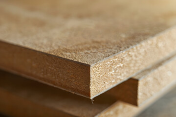 Macro View of Medium Density Fiberboard (MDF) - Uniform Structure and Smooth Texture