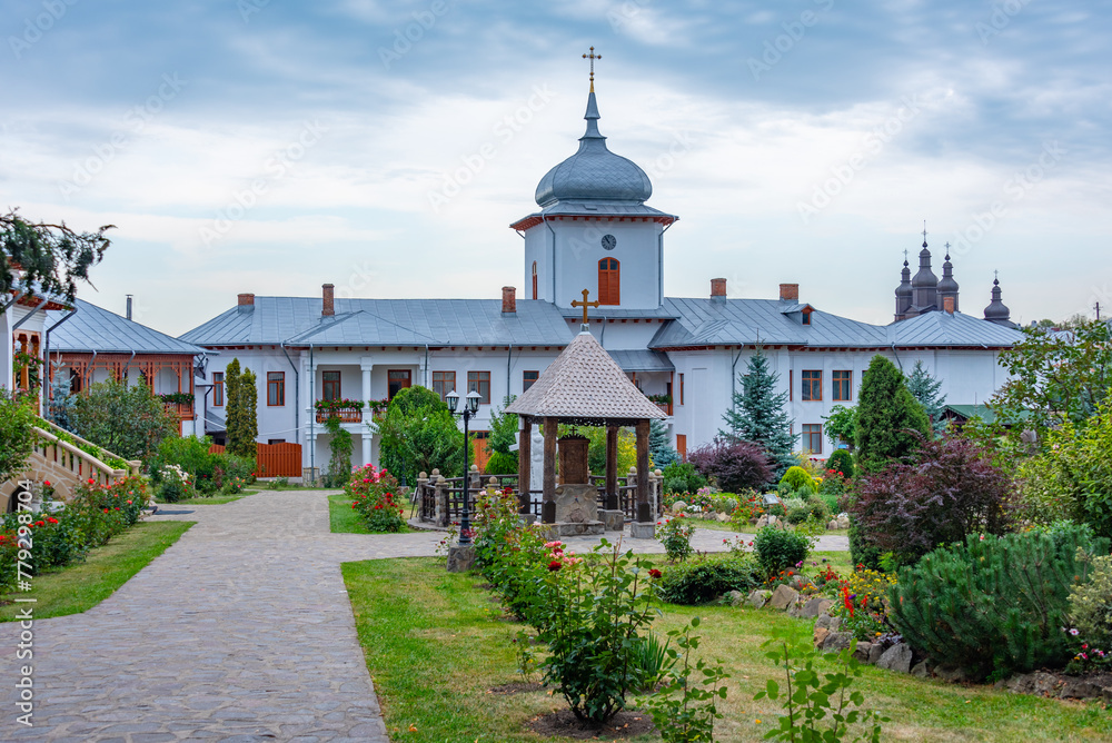 Poster Varatec monastery during a cloudy day in Romania