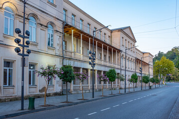 Obraz premium Empty street in the center of Kutaisi, Georgia