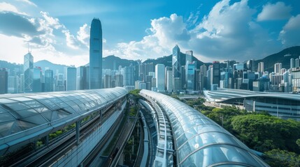 Fototapeta premium The seamless integration of technology and architect AI generated illustration