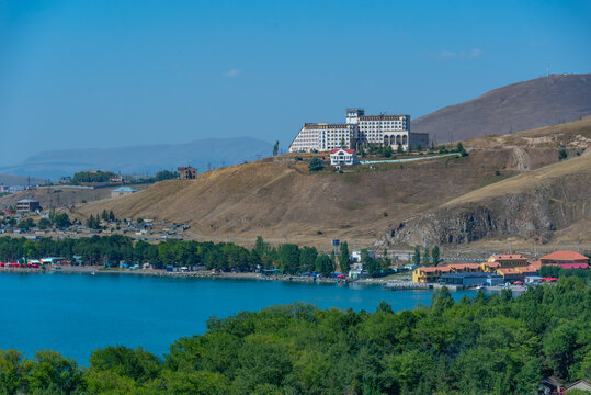 Summer day at Sevan lake in Armenia
