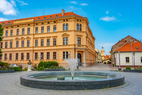 Fototapeta Pedestrian street in the old town of Osijek, Croatia