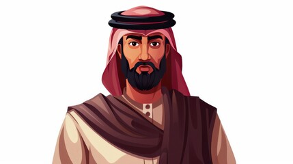 Stylized portrait of a man in Arab attire