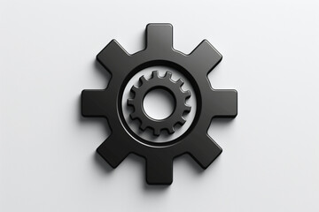 
vector icon, white background, black colour icon 3D Gear icon vector. Metal gears and cogs vector. Gear icon flat design. Mechanism wheels logo. Cogwheel concept template. Settings, process, progress