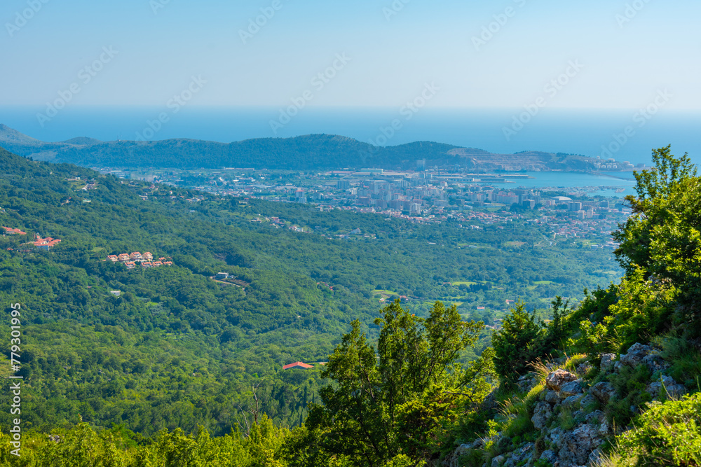 Poster Panorama view of Bar in Montenegro