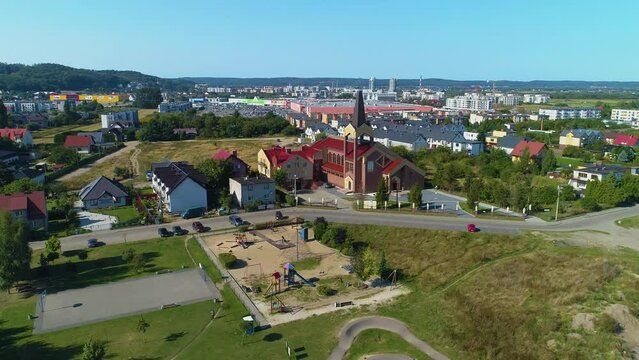 Panorama Roman Catholic Church Rumia Kosciol Padewskiego Aerial View Poland