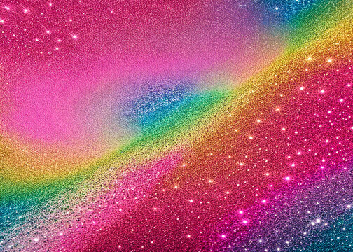 sparkling glitter pastel rainbow hot pink light pink