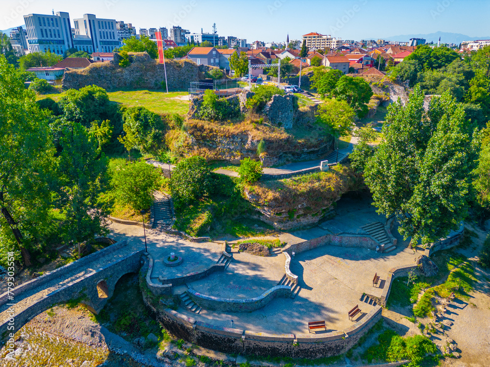 Sticker nemanjin grad fortress in podgorica, montenegro