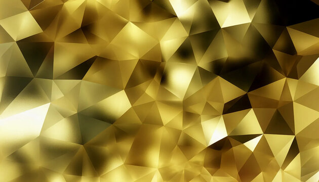 An abstract gold crystal background, showcasing a faceted texture reminiscent of macro photography wallpaper
