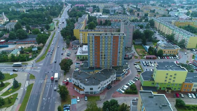 Beautiful Housing Estate Suwalki Bloki Osiedle Aerial View Poland
