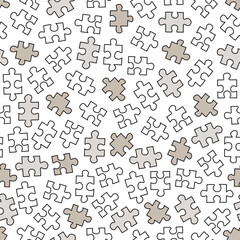 White and Grey Seamless Puzzle Mania Game Vector