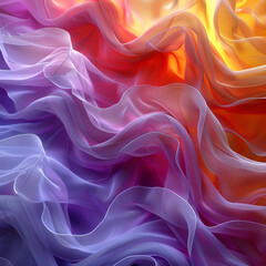 Obraz premium Retro abstract close-up of a veil with flowers on a colored background. Abstract decoration. Luxurious background. Line drawing. Elegant decoration. Abstract watercolor banner. Silk fabric.