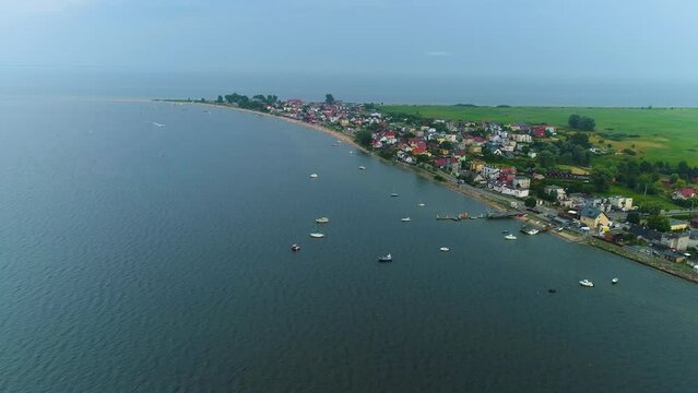 Panorama Bay Rewa Krajobraz Zatoka Gdanska Aerial View Poland