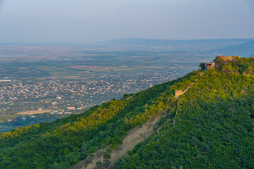 Panorama view of Tsnori and Jugaani villages in Georgia