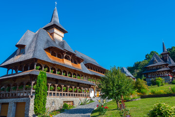 Obraz premium Summer day at Barsana monastery in Romania