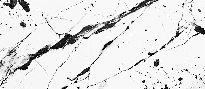 A monochrome photography capturing the intricate pattern of a marble texture, with parallel lines resembling wood grain and a twig sitting on the slope of the surface