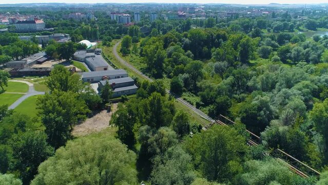 Beautiful Panorama Forest Traks Glogow Las Tory Aerial View Poland